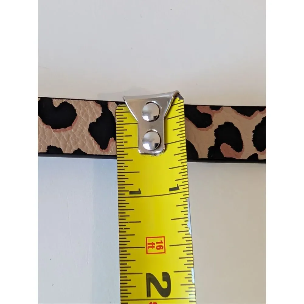 Betsey Johnson Women's Leopard Print Skinny Belt Medium